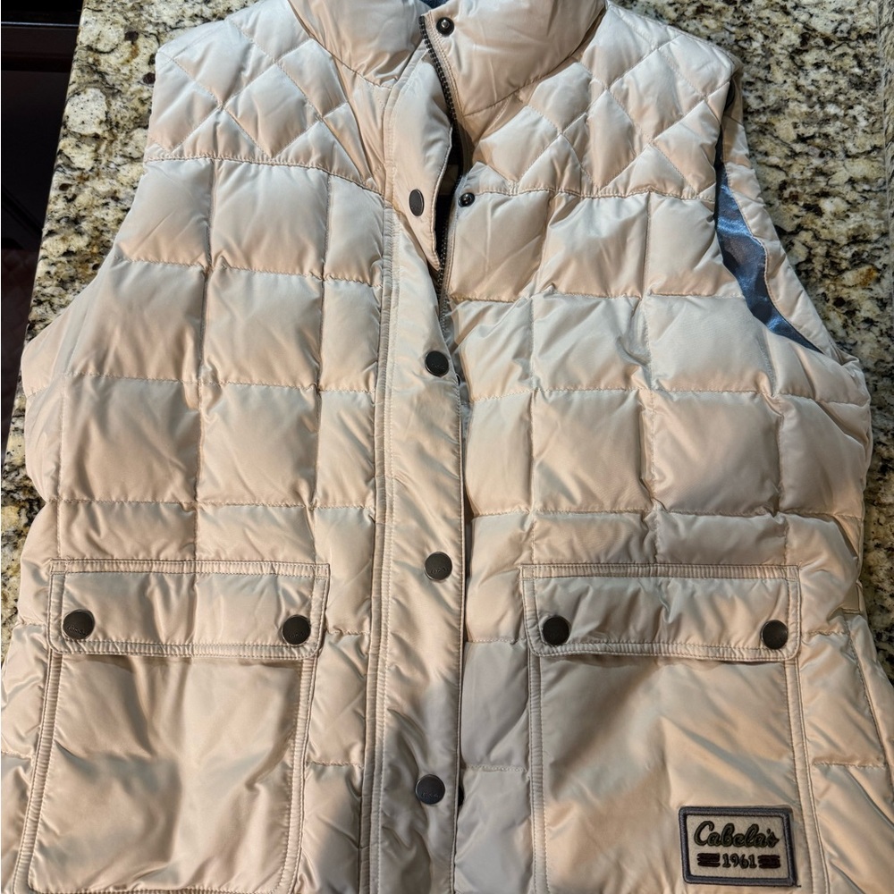 Cabela's Light Tan Quilted Vest